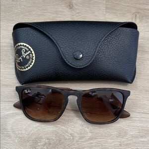 Ray-Ban Dark Brown Sunglasses with Black Case